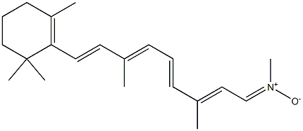 (2E,4E,6E,8E)-N-Methyl-9-(2,6,6-trimethyl-1-cyclohexen-1-yl)-3,7-dimethyl-2,4,6,8-nonatetren-1-imine N-oxide 结构式