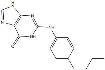 2-(4-Butylphenylamino)-9H-purin-6(1H)-one 结构式