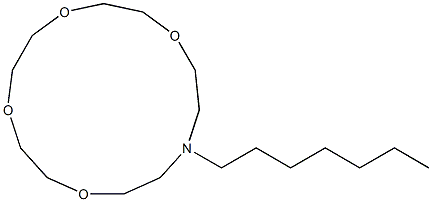 13-Heptyl-1,4,7,10-tetraoxa-13-azacyclopentadecane 结构式