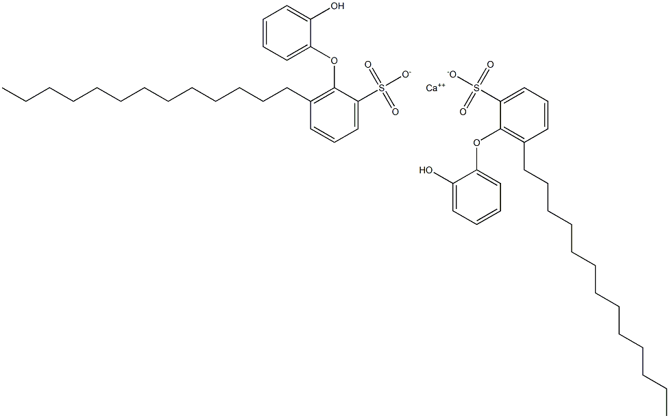 Bis(2'-hydroxy-6-tridecyl[oxybisbenzene]-2-sulfonic acid)calcium salt 结构式