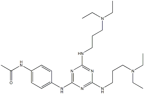 4'-[4,6-Bis[3-(diethylamino)propylamino]-1,3,5-triazin-2-ylamino]acetanilide 结构式