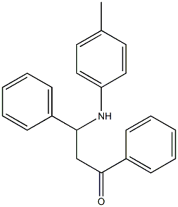 1,3-Diphenyl-3-(4-methylanilino)-1-propanone 结构式