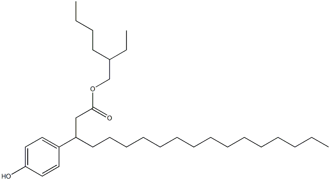3-(4-Hydroxyphenyl)stearic acid 2-ethylhexyl ester 结构式