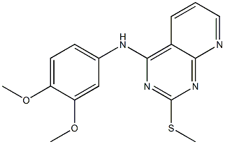 4-[3,4-Dimethoxyanilino]-2-(methylthio)pyrido[2,3-d]pyrimidine 结构式