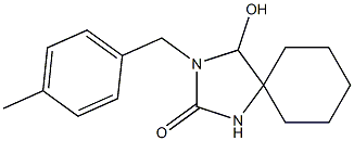 3-(p-Methylbenzyl)-4-hydroxy-2-oxo-1,3-diazaspiro[4.5]decane 结构式