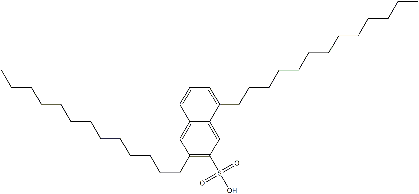 3,8-Ditridecyl-2-naphthalenesulfonic acid 结构式