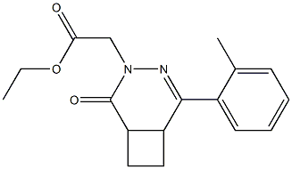 4,5-Ethylene-3-(o-tolyl)-5,6-dihydro-6-oxopyridazine-1(4H)-acetic acid ethyl ester 结构式