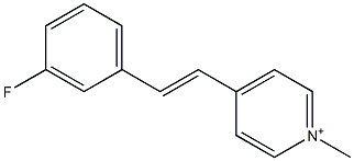 4-(3-Fluorostyryl)-1-methylpyridinium 结构式