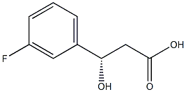 [S,(-)]-3-(m-Fluorophenyl)-3-hydroxypropionic acid 结构式