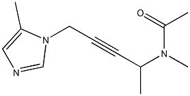 N-Methyl-N-[1-methyl-4-(5-methyl-1H-imidazol-1-yl)-2-butynyl]acetamide 结构式