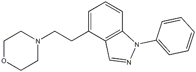 1-Phenyl-4-[2-morpholinoethyl]-1H-indazole 结构式