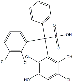 (2,3-Dichlorophenyl)(2,5-dichloro-3,6-dihydroxyphenyl)phenylmethanesulfonic acid 结构式