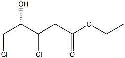 (4S)-3,5-Dichloro-4-hydroxyvaleric acid ethyl ester 结构式