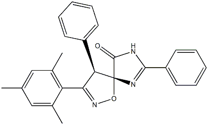 (4R,5R)-3-(2,4,6-Trimethylphenyl)-4,8-diphenyl-1-oxa-2,7,9-triazaspiro[4.4]nona-2,8-dien-6-one 结构式