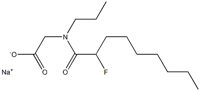 N-(2-Fluorononanoyl)-N-propylglycine sodium salt 结构式