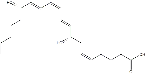 (5Z,8S,9E,11Z,13E,15S)-8,15-Dihydroxy-5,9,11,13-icosatetraenoic acid 结构式