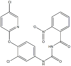 1-(2-Nitrobenzoyl)-3-[4-[(5-chloro-2-pyridinyl)oxy]-3-chlorophenyl]urea 结构式