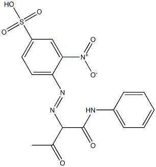 4-[1-(N-Phenylcarbamoyl)-2-oxopropylazo]-3-nitrobenzenesulfonic acid 结构式