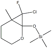 7-Chloro-7-fluoro-6-methyl-1-(trimethylsilyloxy)-2-oxabicyclo[4.1.0]heptane 结构式