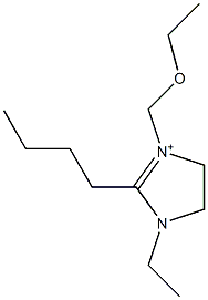 1-Ethyl-2-butyl-3-[ethoxymethyl]-4,5-dihydro-1H-imidazol-3-ium 结构式