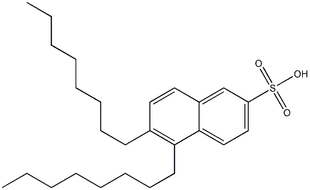 5,6-Dioctyl-2-naphthalenesulfonic acid 结构式