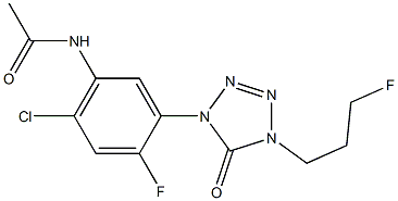 1-(2-Fluoro-4-chloro-5-acetylaminophenyl)-4-(3-fluoropropyl)-1H-tetrazol-5(4H)-one 结构式