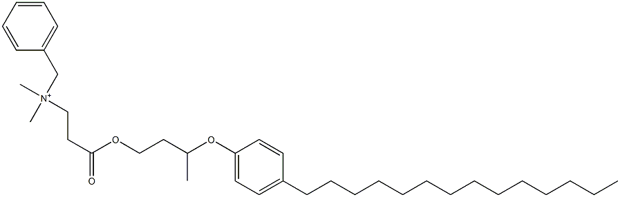 N,N-Dimethyl-N-benzyl-N-[2-[[3-(4-tetradecylphenyloxy)butyl]oxycarbonyl]ethyl]aminium 结构式