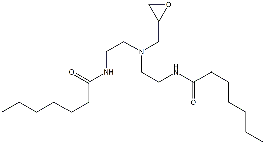 N,N'-[(Oxiran-2-ylmethylimino)bis(2,1-ethanediyl)]bis(heptanamide) 结构式