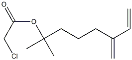 Chloroacetic acid 1,1-dimethyl-5-methylene-6-heptenyl ester 结构式