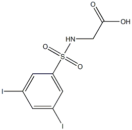 N-(3,5-Diiodophenylsulfonyl)glycine 结构式