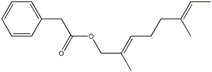 Phenylacetic acid 2,6-dimethyl-2,6-octadienyl ester 结构式