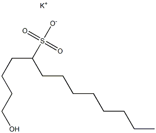 1-Hydroxytridecane-5-sulfonic acid potassium salt 结构式