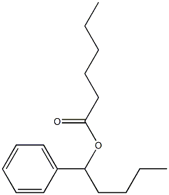 Hexanoic acid 1-phenylpentyl ester 结构式
