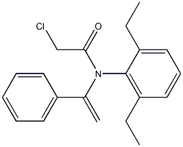 N-[1-(Phenyl)vinyl]-N-(2,6-diethylphenyl)-2-chloroacetamide 结构式