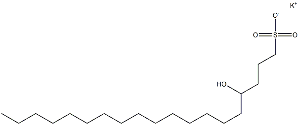 4-Hydroxynonadecane-1-sulfonic acid potassium salt 结构式