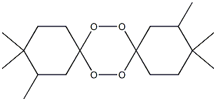 2,3,3,11,12,12-Hexamethyl-7,8,15,16-tetraoxadispiro[5.2.5.2]hexadecane 结构式