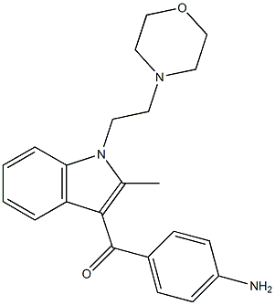 3-(4-Aminobenzoyl)-2-methyl-1-[2-morpholinoethyl]-1H-indole 结构式