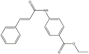 4-[[3-(Phenyl)-1-oxo-2-propenyl]amino]benzoic acid ethyl ester 结构式