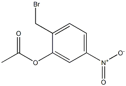 Acetic acid 2-bromomethyl-5-nitrophenyl ester 结构式
