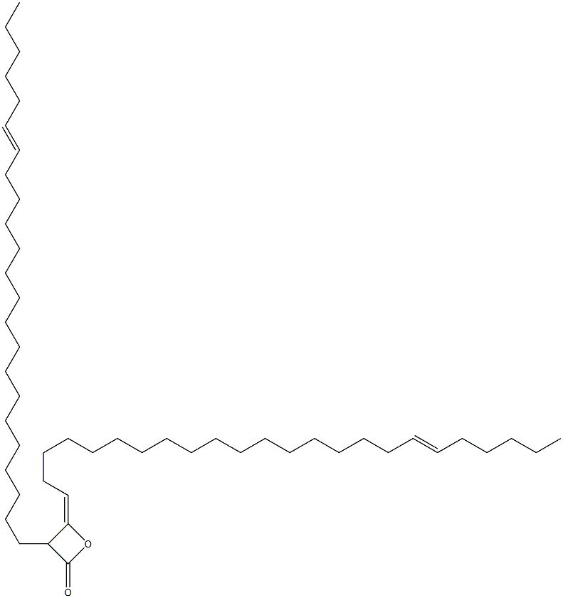 3-(17-Tricosenyl)-4-(18-tetracosen-1-ylidene)oxetan-2-one 结构式