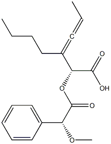 (2R,3R)-2-[(R)-(Methoxy)(phenyl)acetyloxy]-3-butyl-3,4-hexadienoic acid 结构式