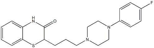 2-[3-[4-(4-Fluorophenyl)piperazin-1-yl]propyl]-2H-1,4-benzothiazin-3(4H)-one 结构式