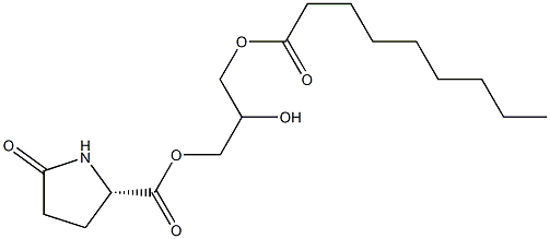 1-[(L-Pyroglutamoyl)oxy]-2,3-propanediol 3-nonanoate 结构式