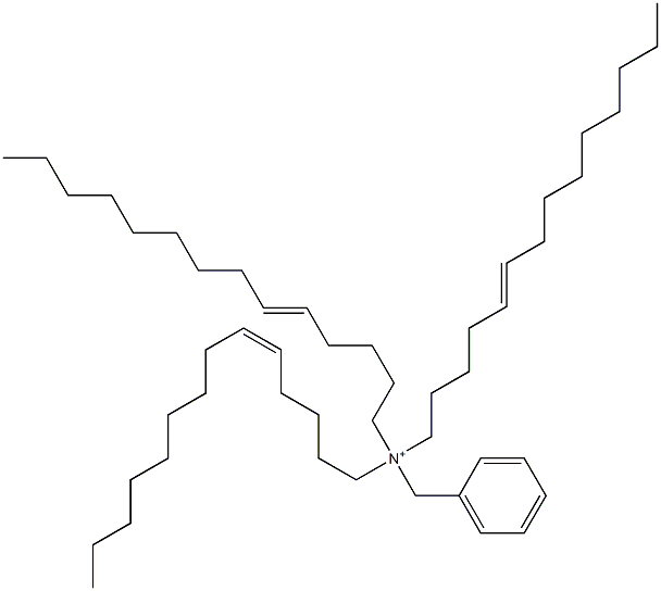 Tri(5-tetradecenyl)benzylaminium 结构式