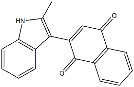 2-(2-Methyl-1H-indole-3-yl)-1,4-naphthoquinone 结构式