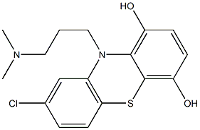 8-Chloro-10-[3-(dimethylamino)propyl]-10H-phenothiazine-1,4-diol 结构式