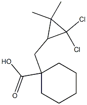 1-[(2,2-Dichloro-3,3-dimethylcyclopropyl)methyl]cyclohexanecarboxylic acid 结构式