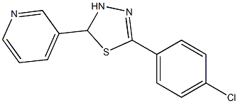 5-(4-Chlorophenyl)-2,3-dihydro-2-(3-pyridinyl)-1,3,4-thiadiazole 结构式