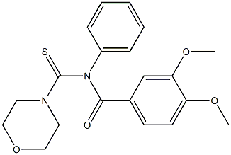 N-(3,4-Dimethoxybenzoyl)-N-phenyl-4-morpholinecarbothioamide 结构式