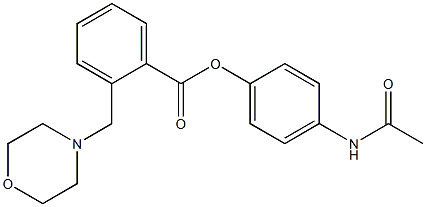 2-(Morpholinomethyl)benzoic acid 4-(acetylamino)phenyl ester 结构式